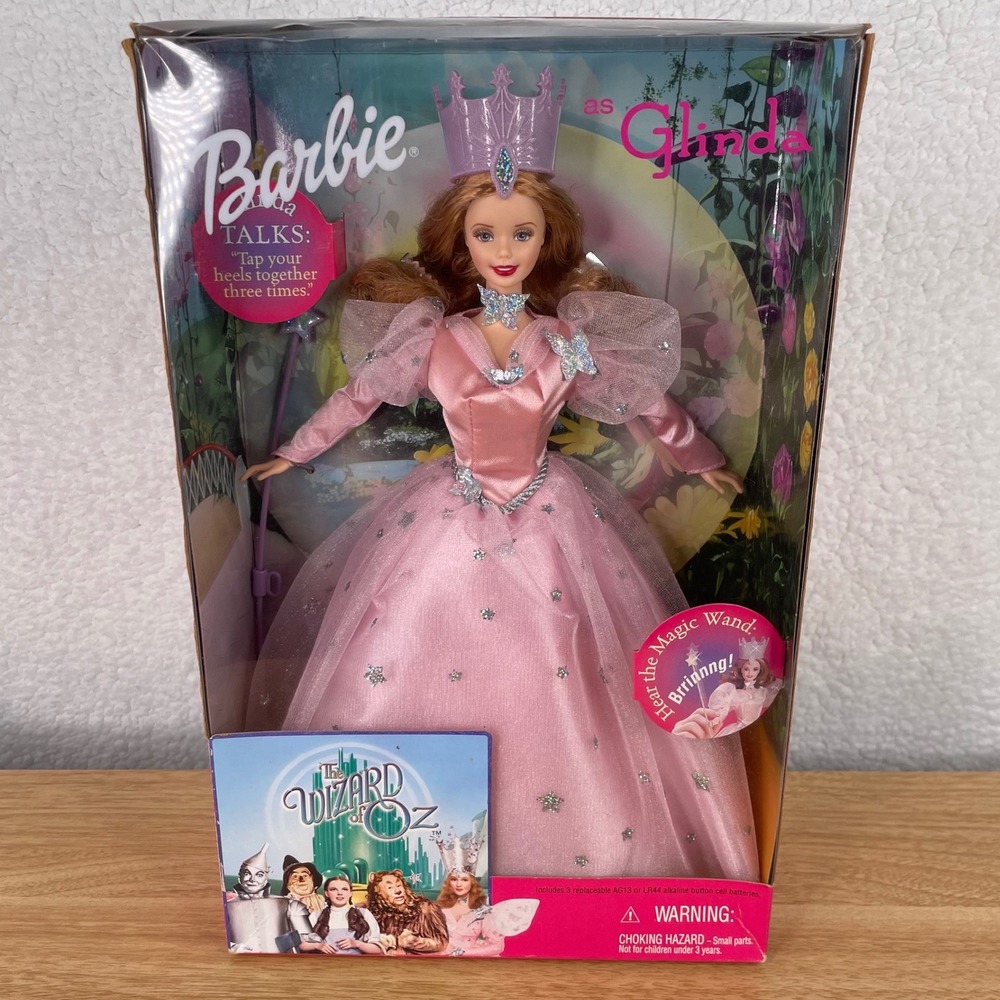 Barbie The Wizard of Oz Glinda Doll Mattel 2000‎ Talking Crown Wand NRFB